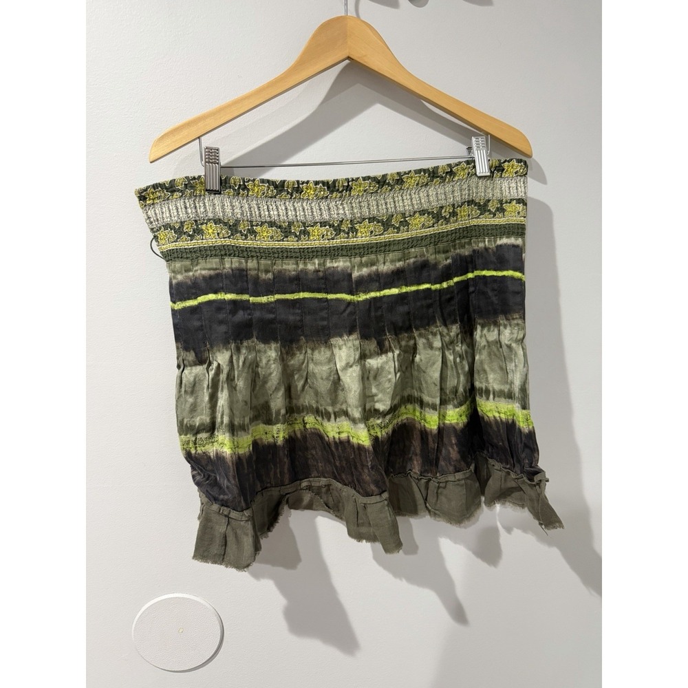 FP MART Vintage Y2K The Originals Tie-Dyed Mini Skirt Sz S Free People Green W